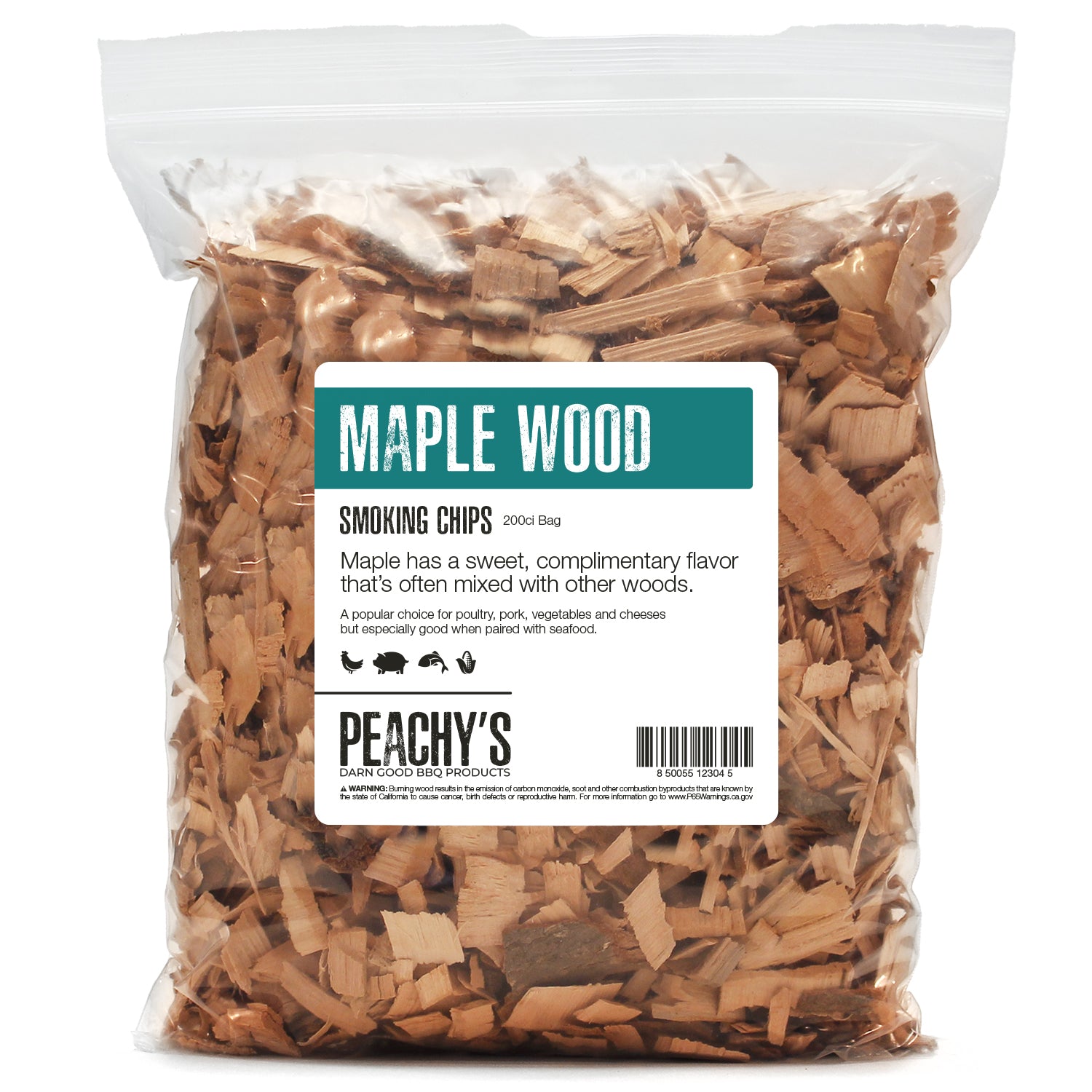 MAPLE Chips | 200ci Bag of Premium Smoking Wood by PEACHY'S