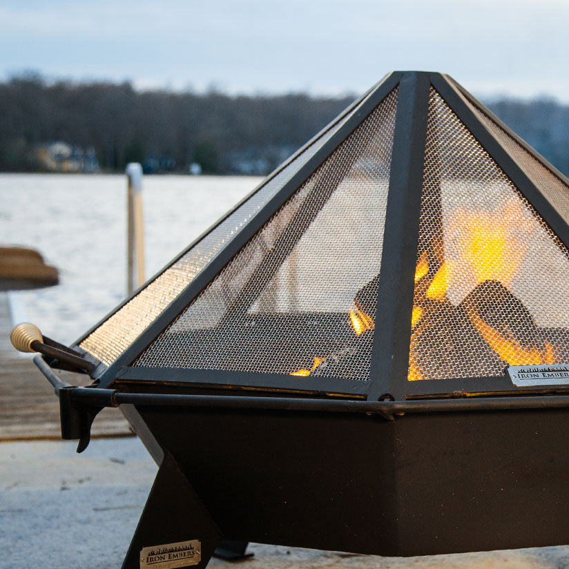 Iron Embers 3' Cottager Fire Pit Package with Spark Screen (No Door)