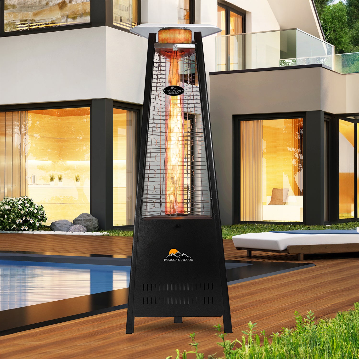 Paragon Outdoor BOOST Gas Flame Tower Heater (Hammered Black) OH-642BL