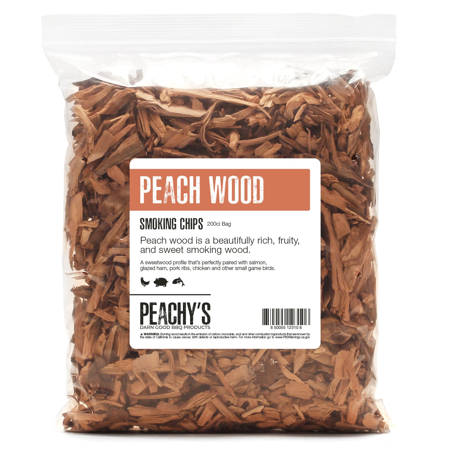 PEACH Chips | 200ci Bag of Premium Smoking Woods by PEACHY'S