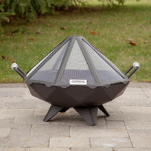 Load image into Gallery viewer, Iron Embers 3&#39; Polygon Fire Pit Package with Spark Screen (No Door)
