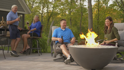 42" Cove Edge Round Gas Fire Pit Bowl - Midnight Mist CV-30EMM