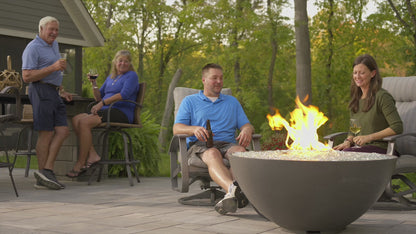 42" Cove Edge Round Gas Fire Pit Bowl - Midnight Mist CV-30EMM