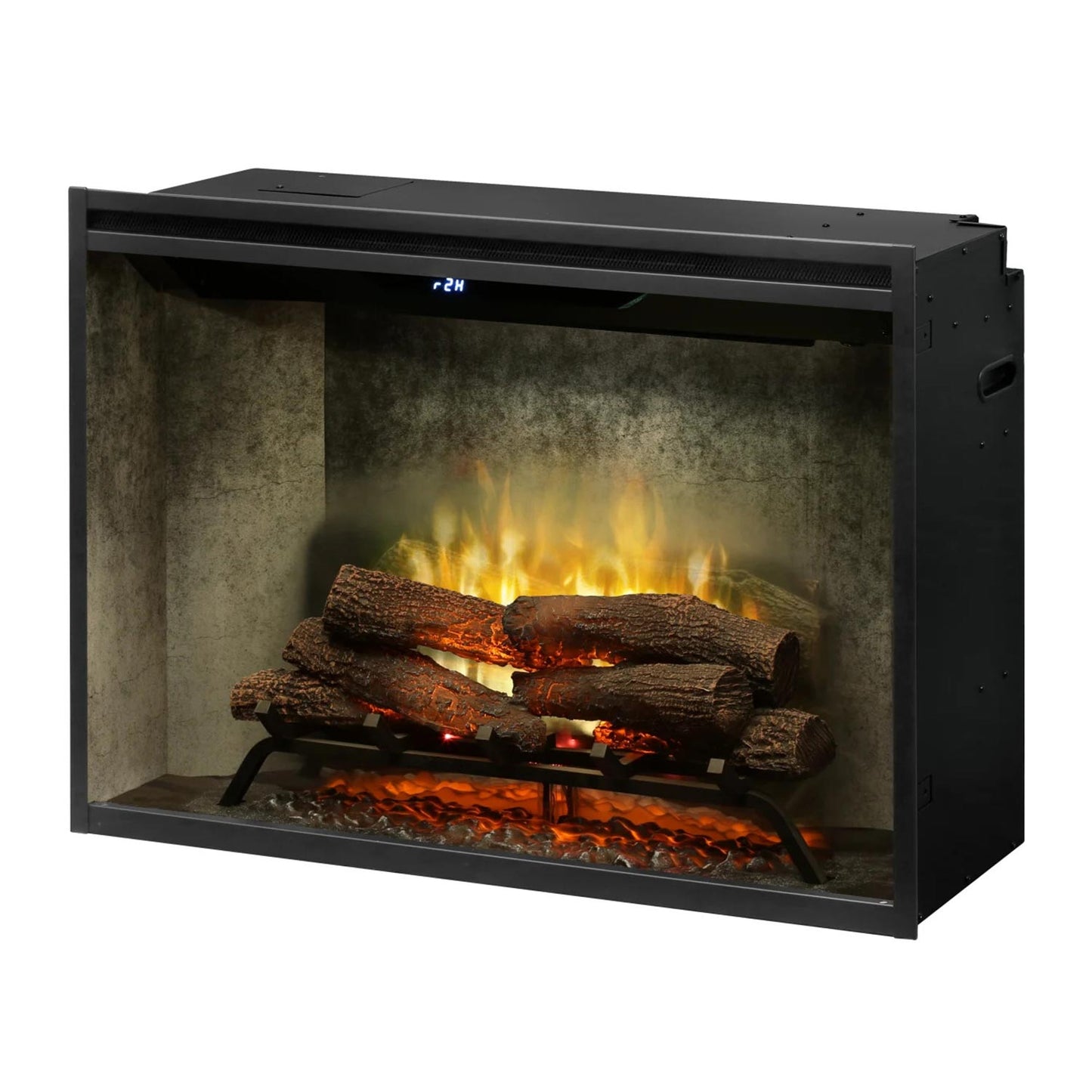 Dimplex Revillusion 36-inch Built-In Firebox with Glass Pane and Plug Kit, Weathered Concrete (RBF36WC-KIT)