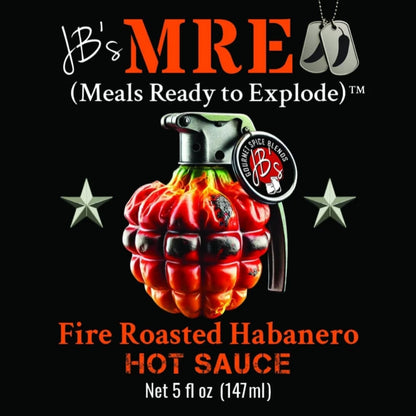 JB's MRE Fire Roasted Habanero Hot Sauce (5oz Bottle)