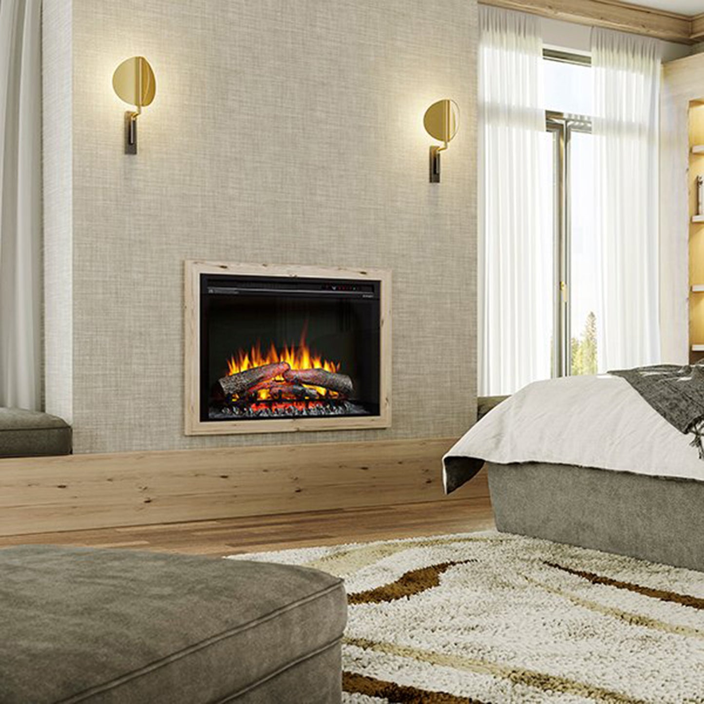Dimplex Multi-Fire XHD 33-inch Plug-in Electric Firebox with Logs (XHD33L)