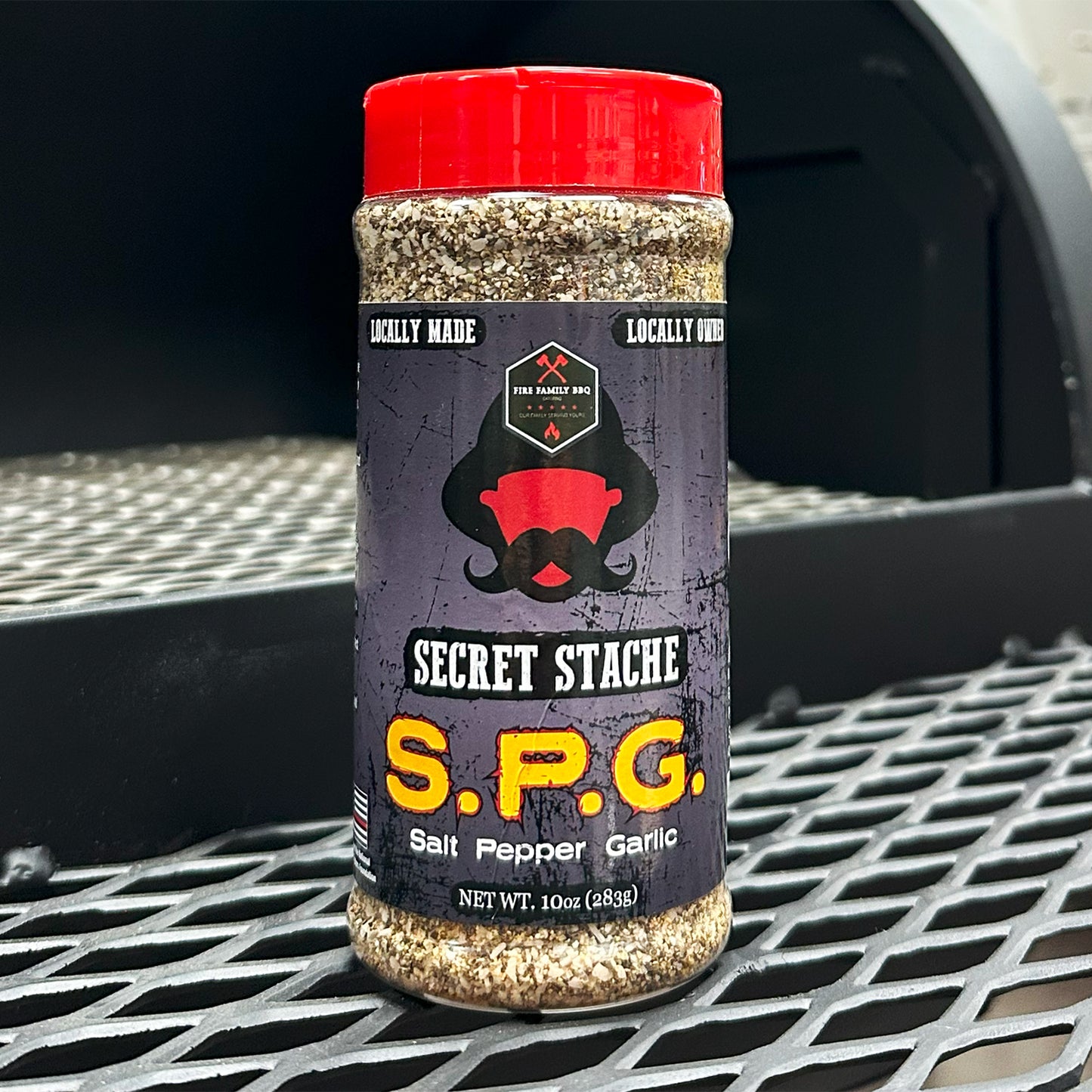 Secret Stache S.P.G. Salt Pepper Garlic Rub 10oz