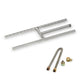 18" x 6" Stainless Steel H-Style Burner for Natural Gas with 16" Whisper Free Flex Line