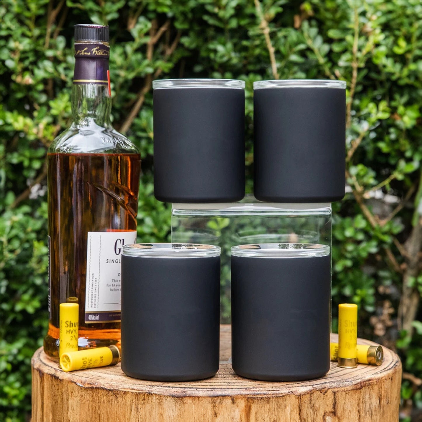 Vinglacé Glass Lined Low Ball Whiskey Tumblers