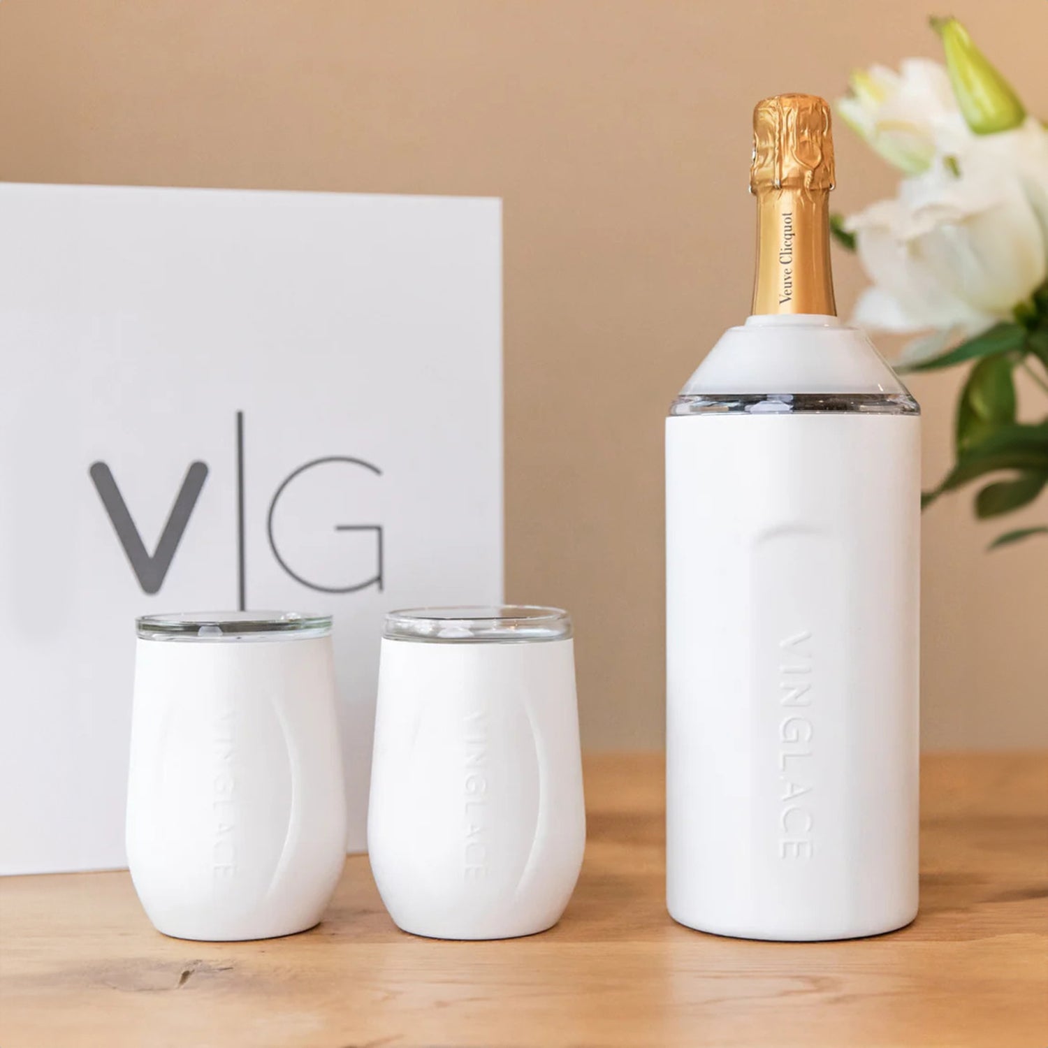 Vinglacé Wine Chiller + 2 Wine Tumblers - Gift Set