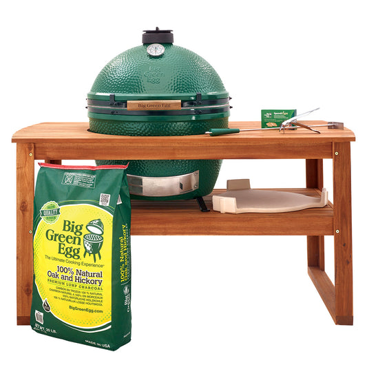 XL Big Green Egg + Acacia Table Package