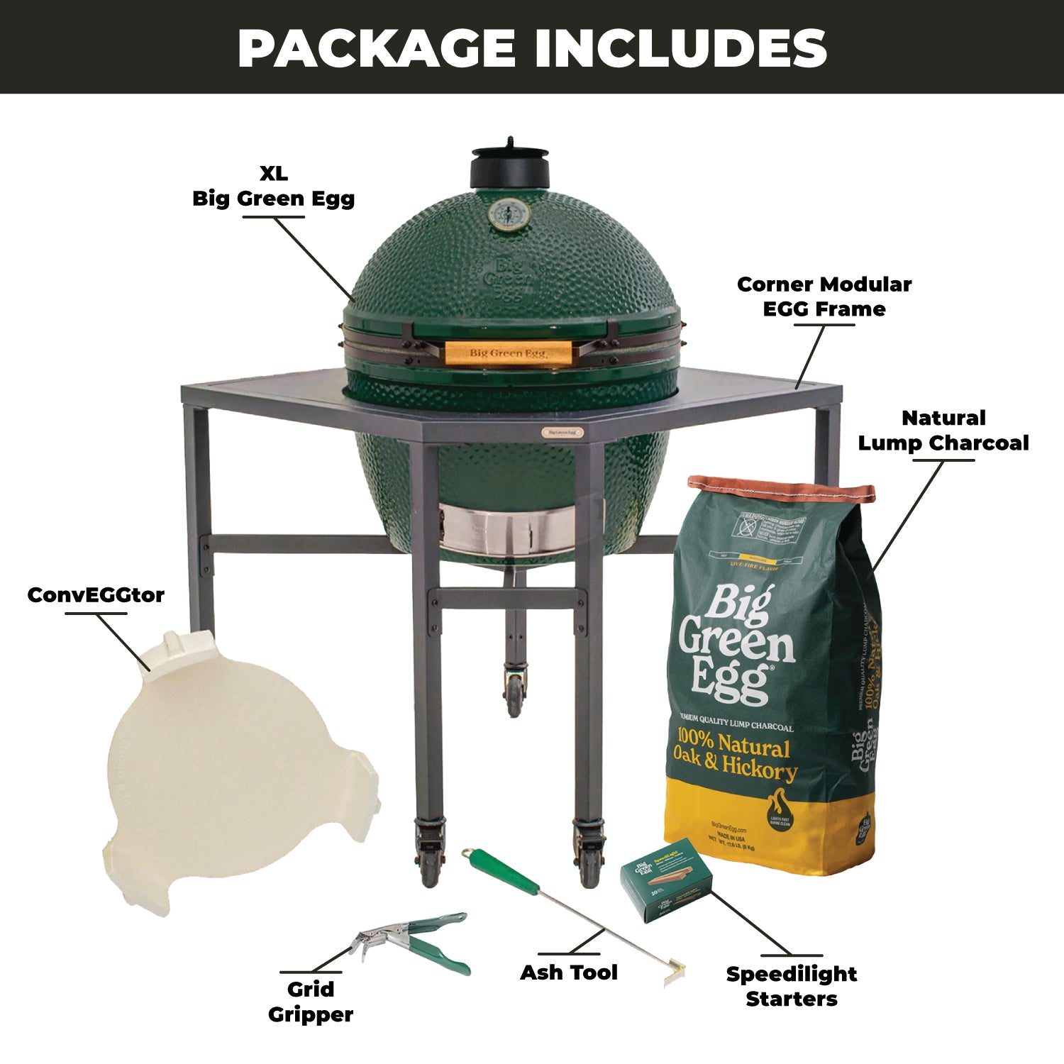 XL Big Green Egg + Corner Modular Nest Package – Outdoor Home