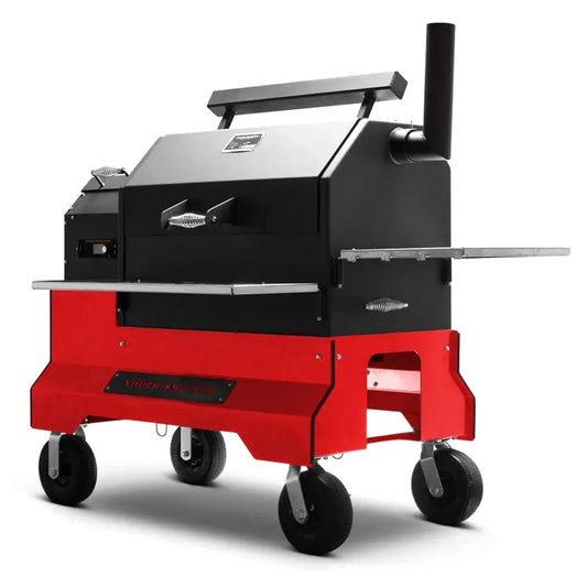 Yoder Smokers YS640s Competition Cart Pellet Grill 8" Wheels (Red Cart)