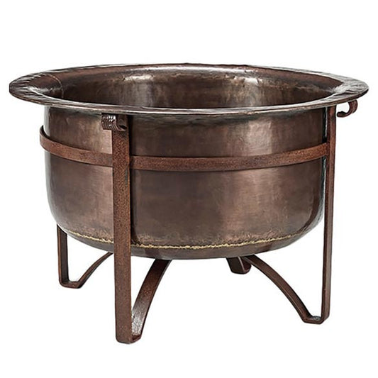 Jatex 36" Acadia Rustic Copper Fire Pit Cauldron