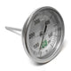 Birch Instruments 3" x 4"  1/2" Thread Smoker Thermometer 150/750