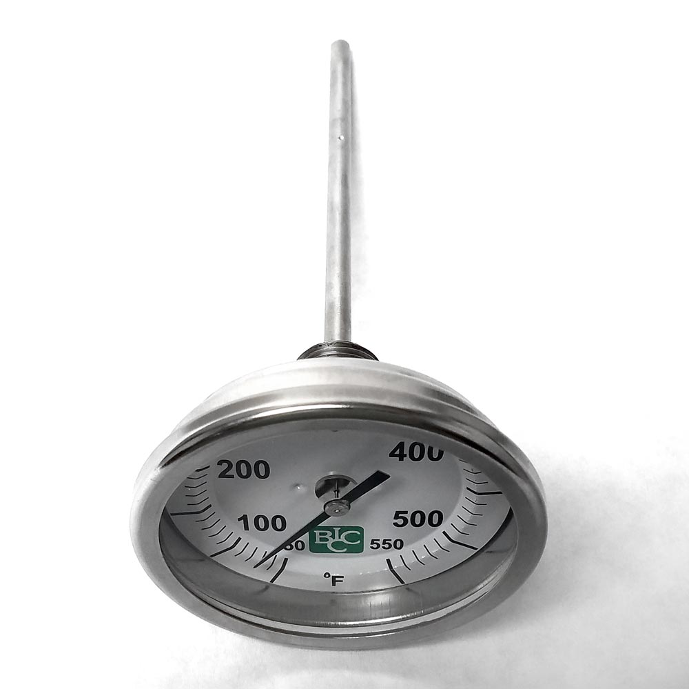 Birch Instruments 3" x 4"  1/2" Thread Smoker Thermometer 150/750