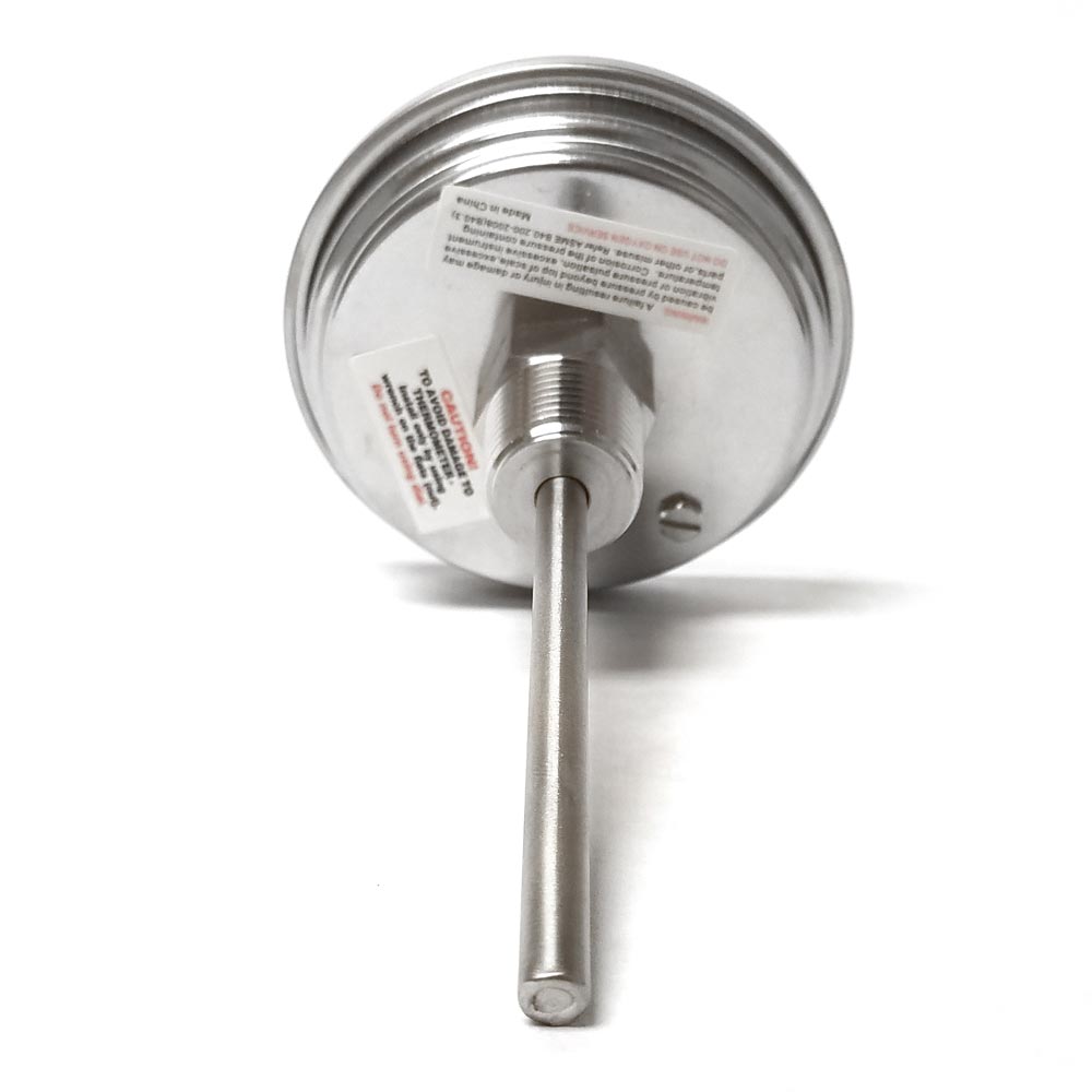 Birch Instruments 3" x 4"  1/2" Thread Smoker Thermometer 150/750