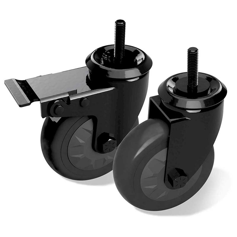 4" Locking Caster Kit (1 locking and 1 regular)