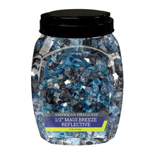 Load image into Gallery viewer, 1/2” Maui Breeze Reflective Fire Pit Glass (10lb Jar)
