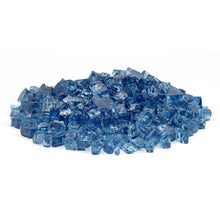 Load image into Gallery viewer, 1/2” Pacific Blue Non-Reflective Fire Pit Glass (10lb Jar)
