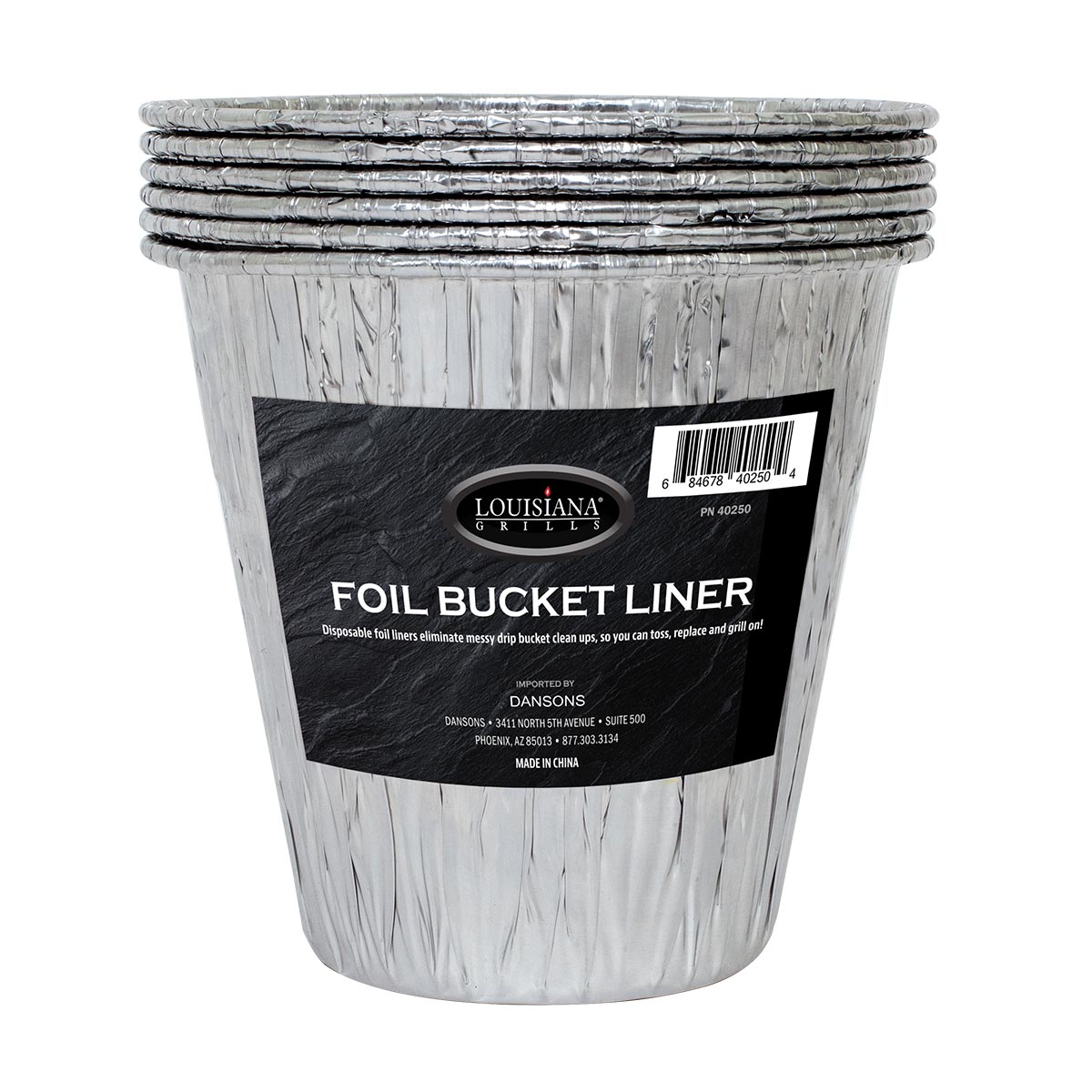 Louisiana Grills Disposable Foil Bucket Liners (6-Pack)