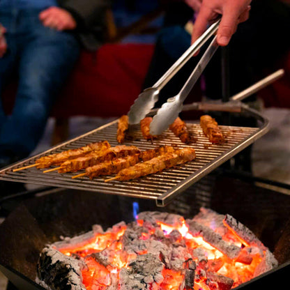 Iron Embers Adjustable BBQ Grill (Stainless Steel)