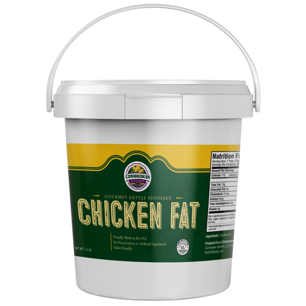 Premium Rendered CHICKEN FAT (1.5lb tub)