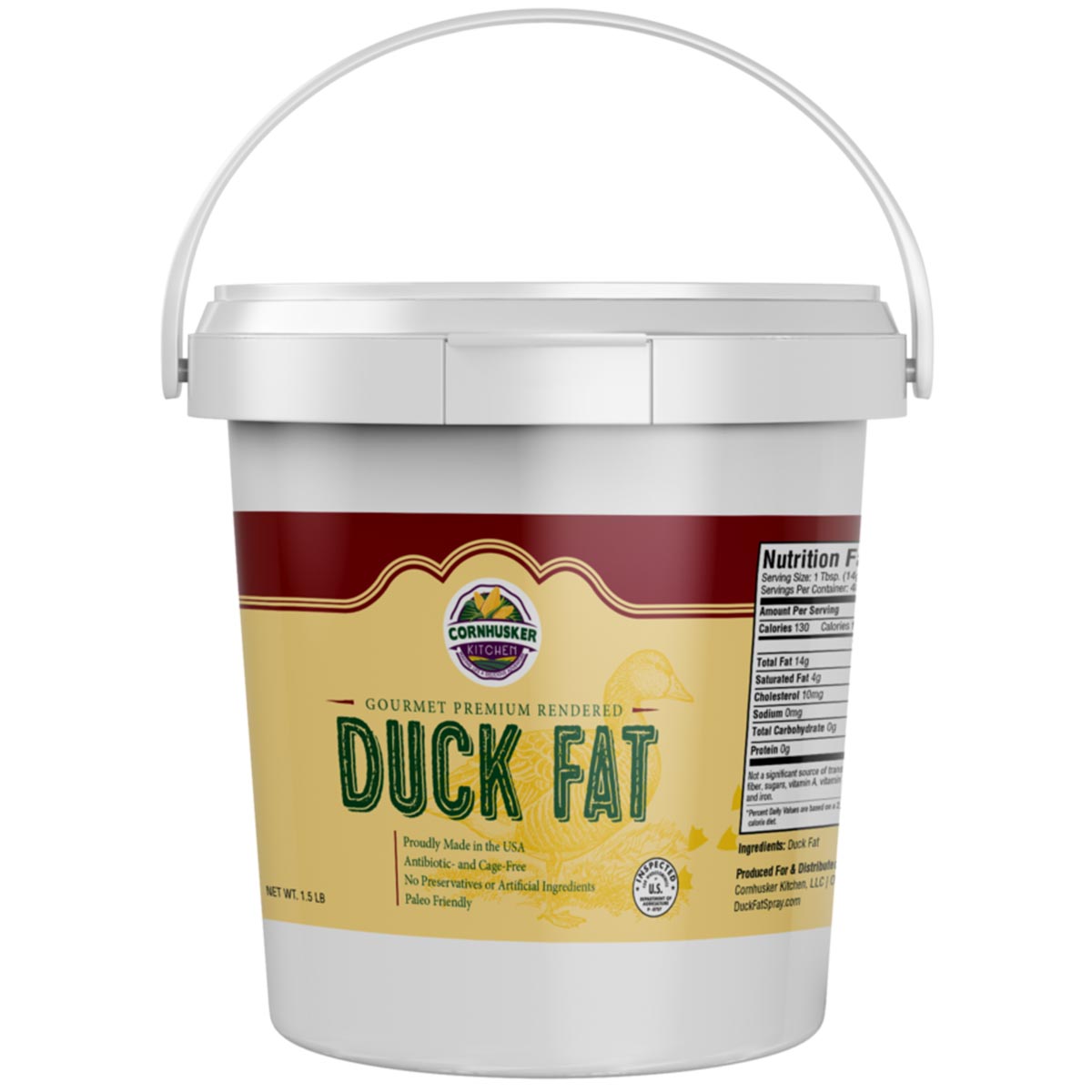 Premium Rendered DUCK FAT (1.5lb tub)