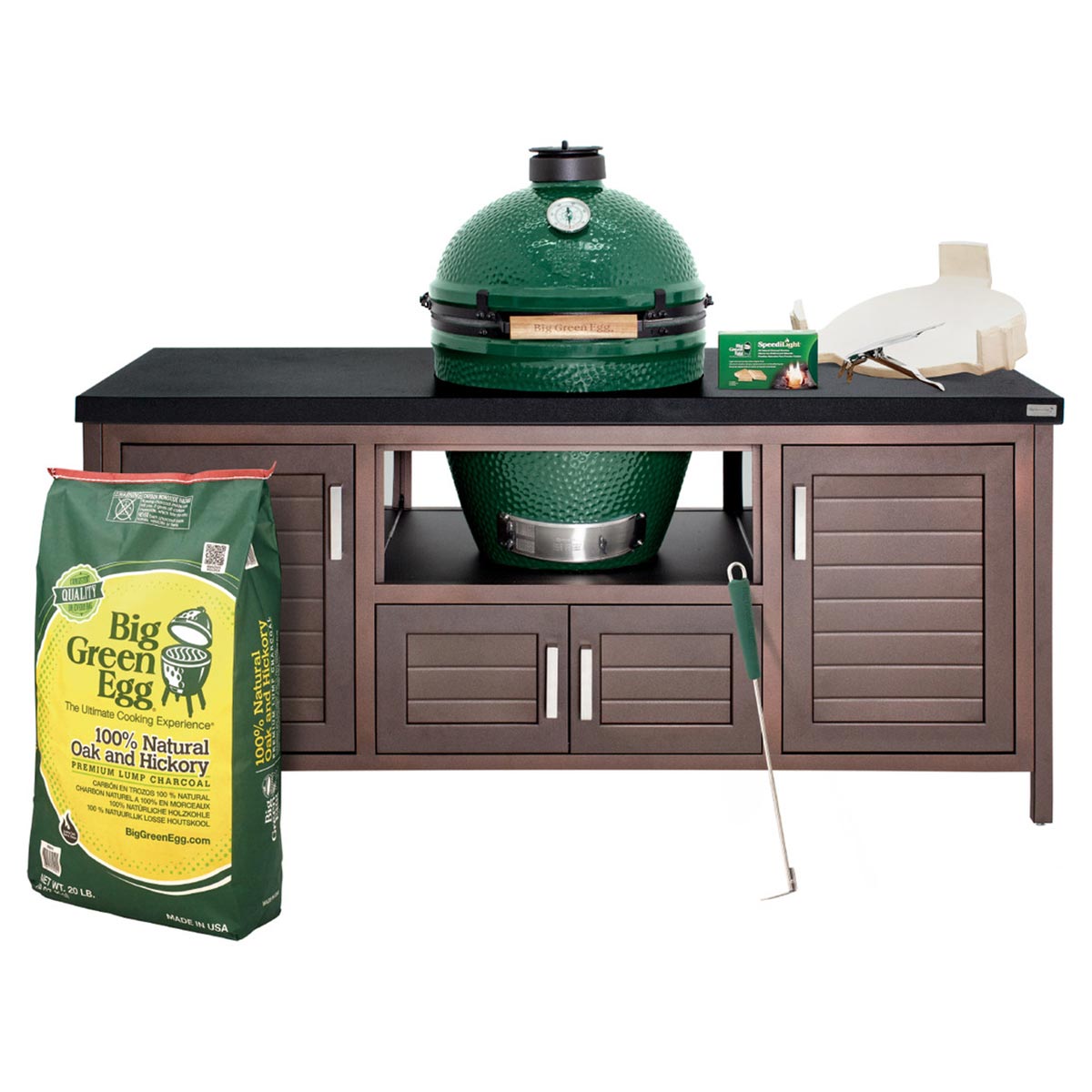 Large Big Green Egg + 72in Modern Farmhouse Table Package