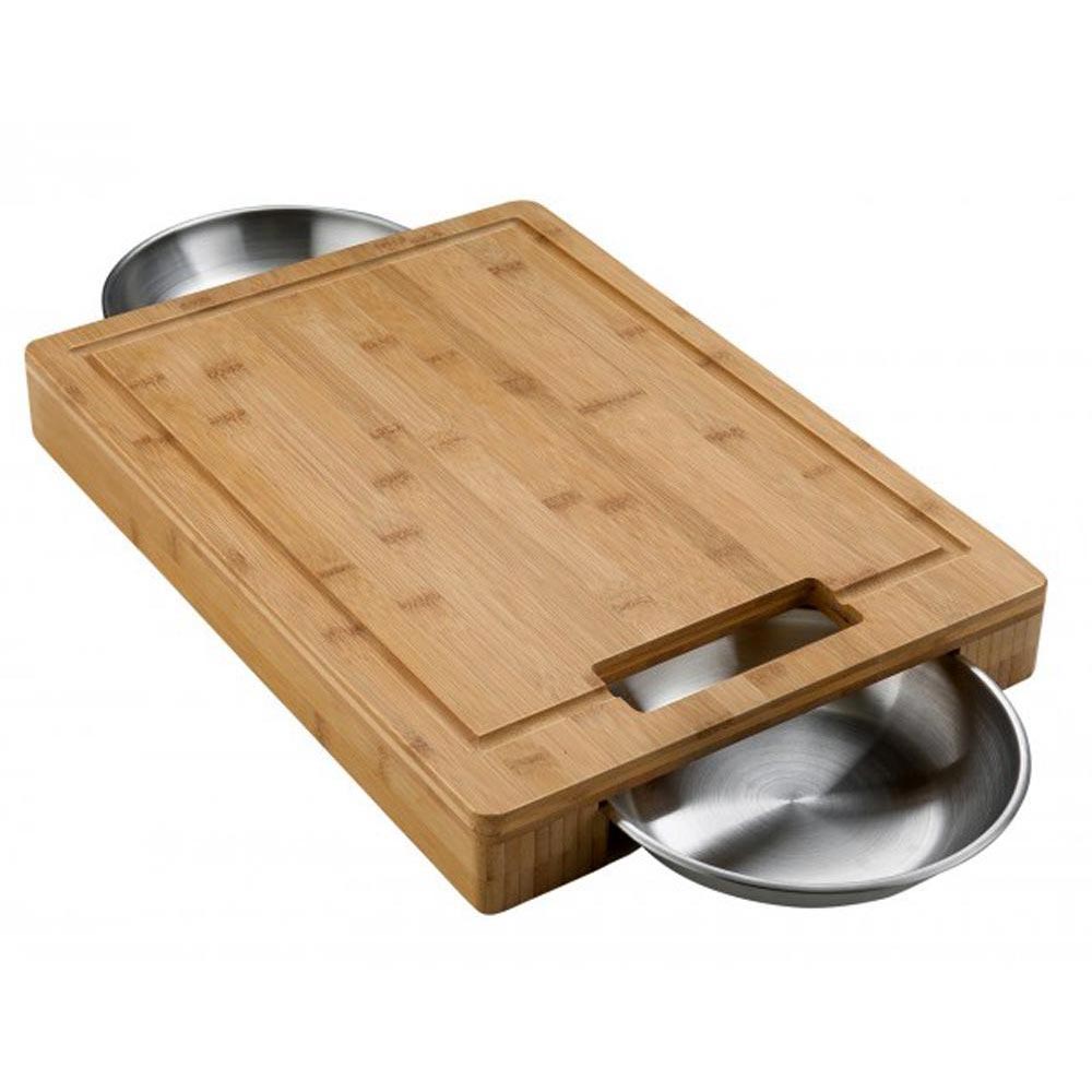 Napoleon Pro Carving & Cutting Board with Stainless Steel Bowls 70012