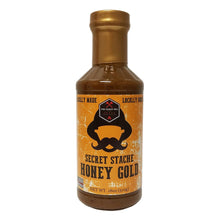 Load image into Gallery viewer, Secret Stache BBQ Sauce (Honey Gold) 18oz
