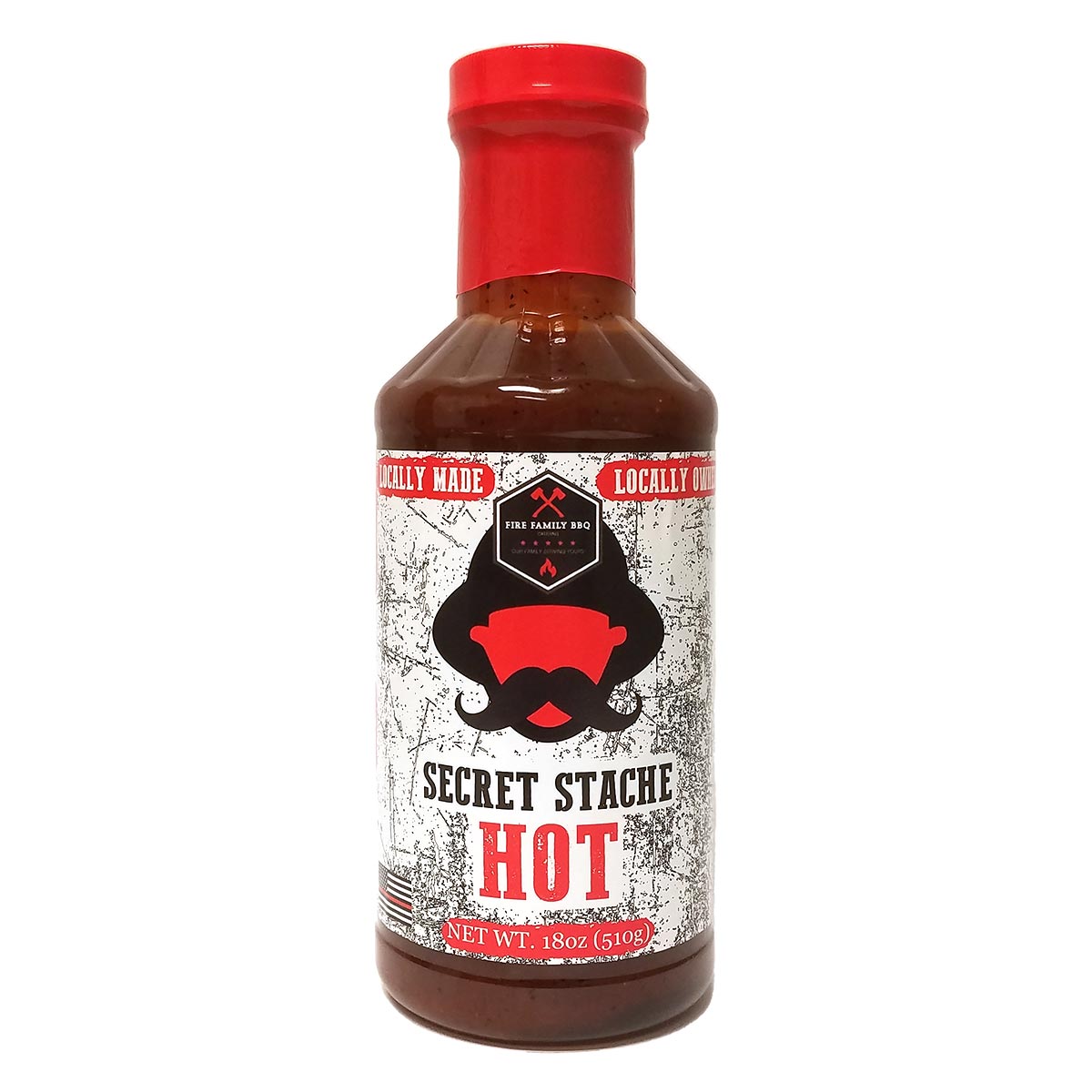 Secret Stache BBQ Sauce (Hot) 18oz